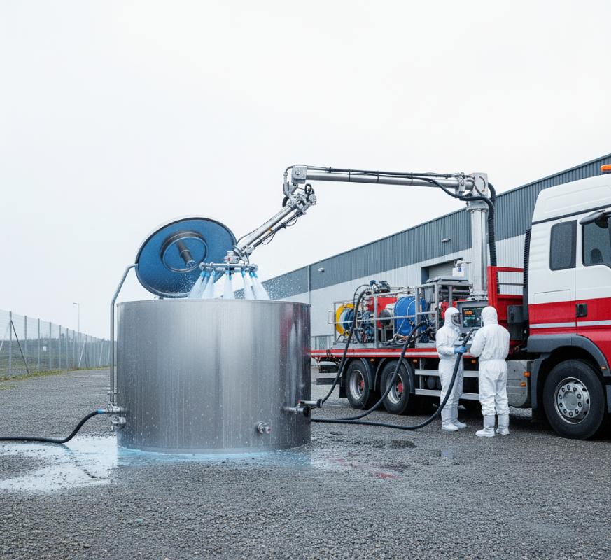 Opération de nettoyage de cuve