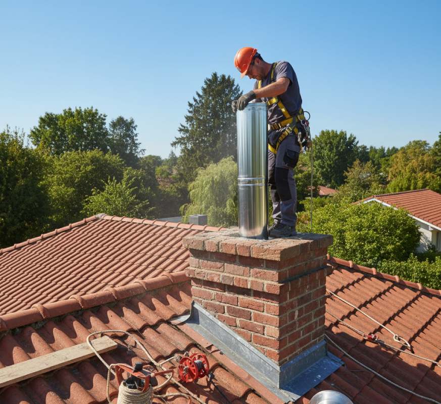 Travaux de tubage de cheminée