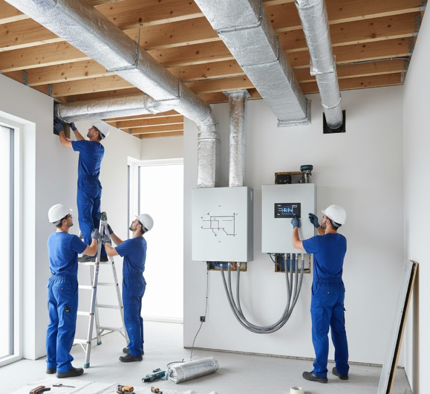 Pose de système de ventilation