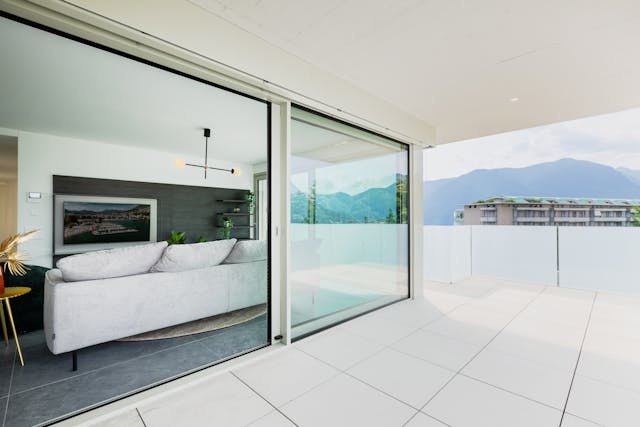 baies vitrées et rails