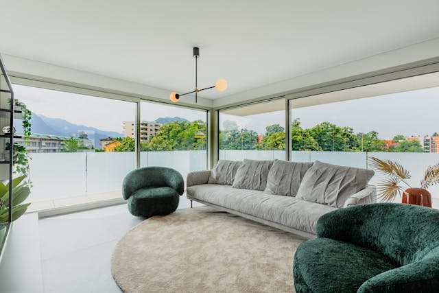 baie vitrée et vue panoramique
