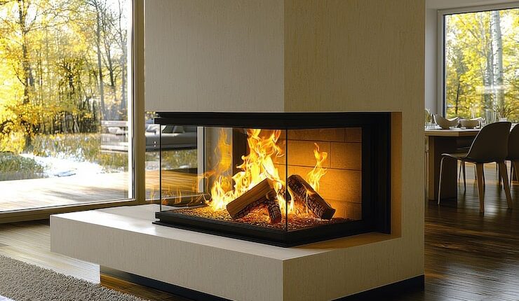 Insert cheminée vitré magnifier la vision du feu et l'esthétique intérieure
